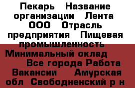 Пекарь › Название организации ­ Лента, ООО › Отрасль предприятия ­ Пищевая промышленность › Минимальный оклад ­ 20 000 - Все города Работа » Вакансии   . Амурская обл.,Свободненский р-н